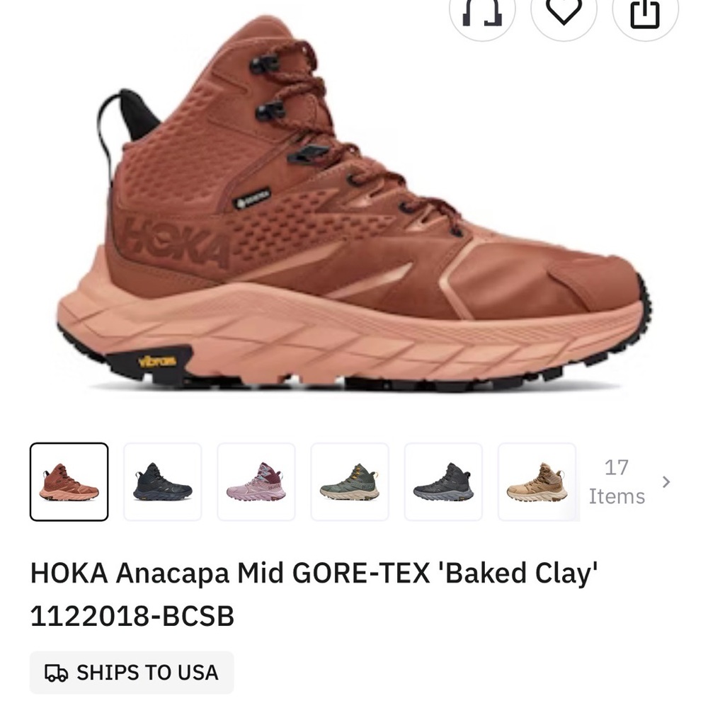 NEW- Hoka Men's Anacapa Gore Tex hiking Boots - Picture 6 of 6